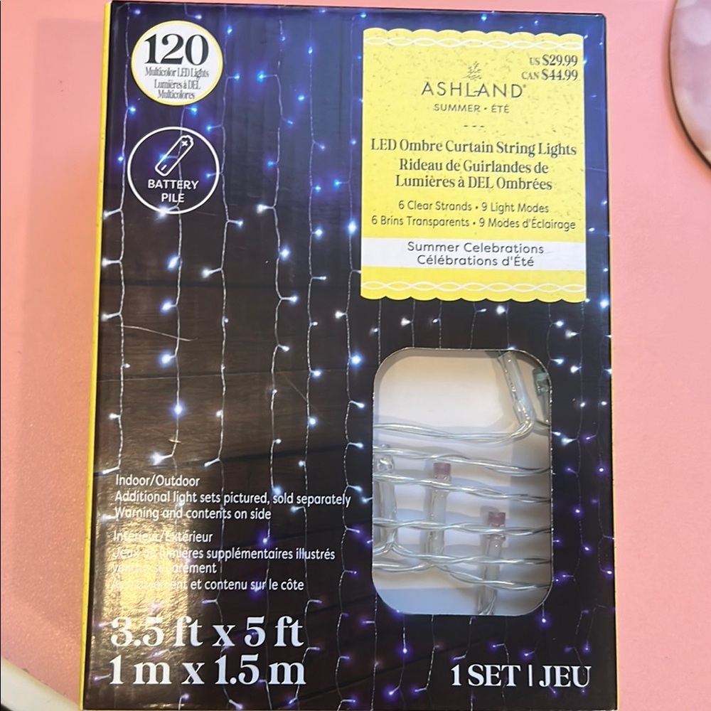 Ashland LED Ombre Curtain String Lights